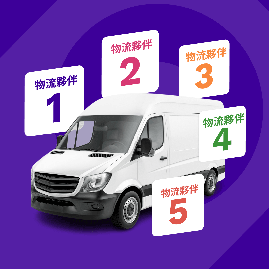 Delivery tracking interface showing map and vehicle.
