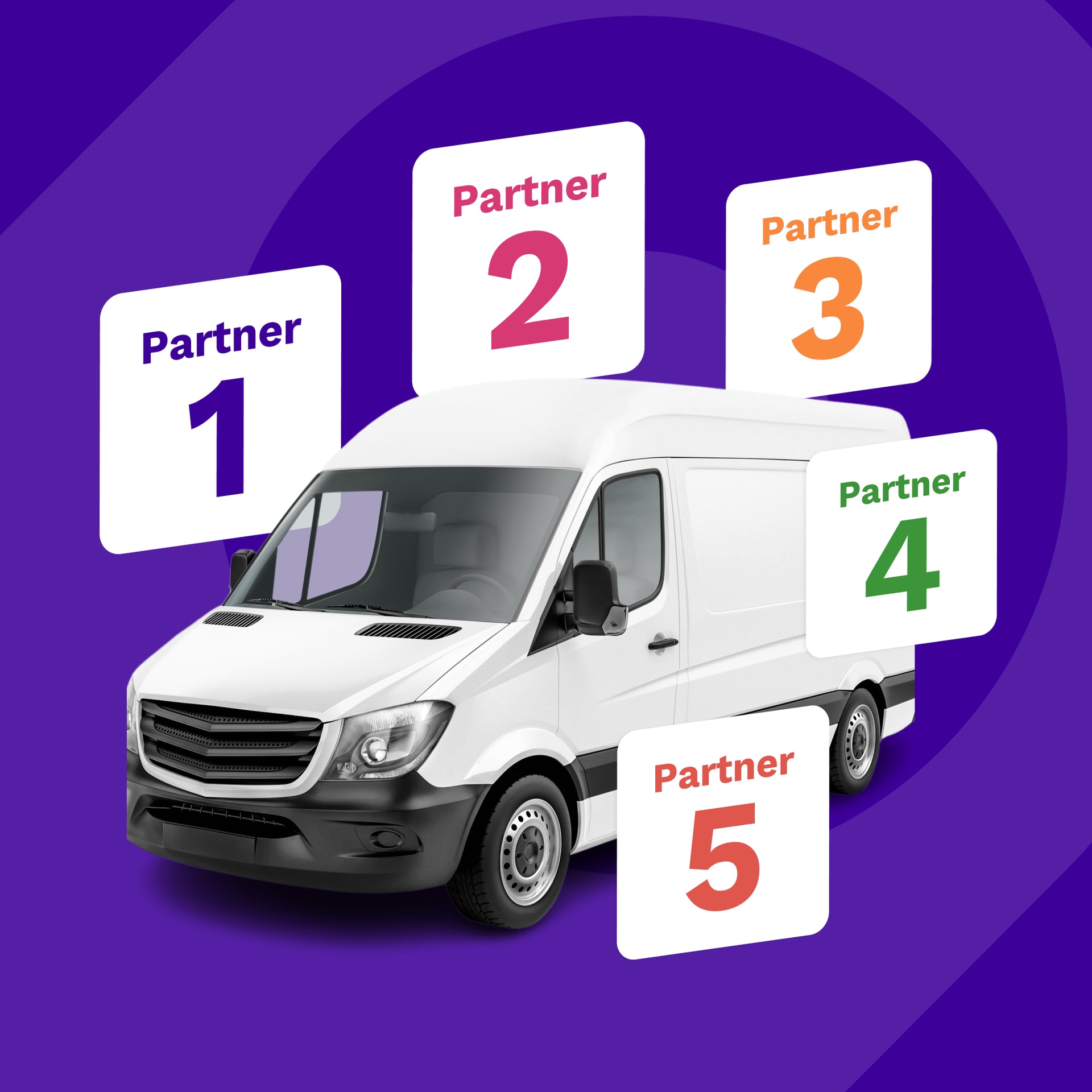 Delivery tracking interface showing map and vehicle.